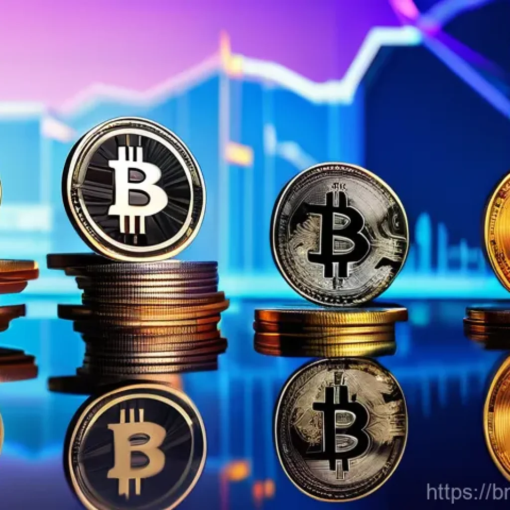 코인 분산 투자 전략 - **Prompt 1: The Diversified Crypto Portfolio**
    "A vibrant, dynamic illustration depicting a well...